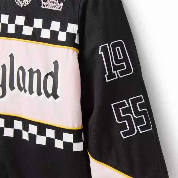 New Disneyland Racing Jacket Varsity Coat Pink Black Castle Her Universe - Picture 4 of 4